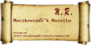 Moczkovcsák Rozvita névjegykártya